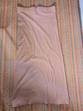 Dusty Rose Ribbed Maxi Skirt